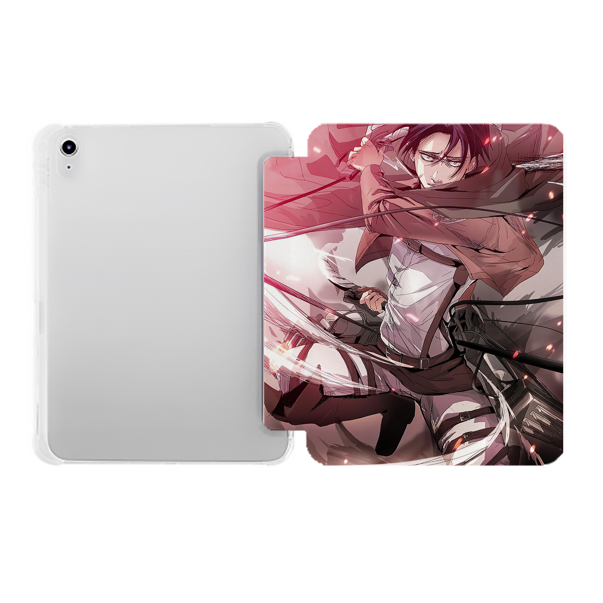 （画像用） 進撃の巨人 Attack on Titan IPad ケース ペン収納付き 三つ折りスタンド PUレザー×シリコン 対応機種9.5/10.5/10.9インチ